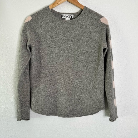 Future Paradise Anthropologie 100% Cashmere Heart Sleeve Sweater Small - Picture 2 of 6
